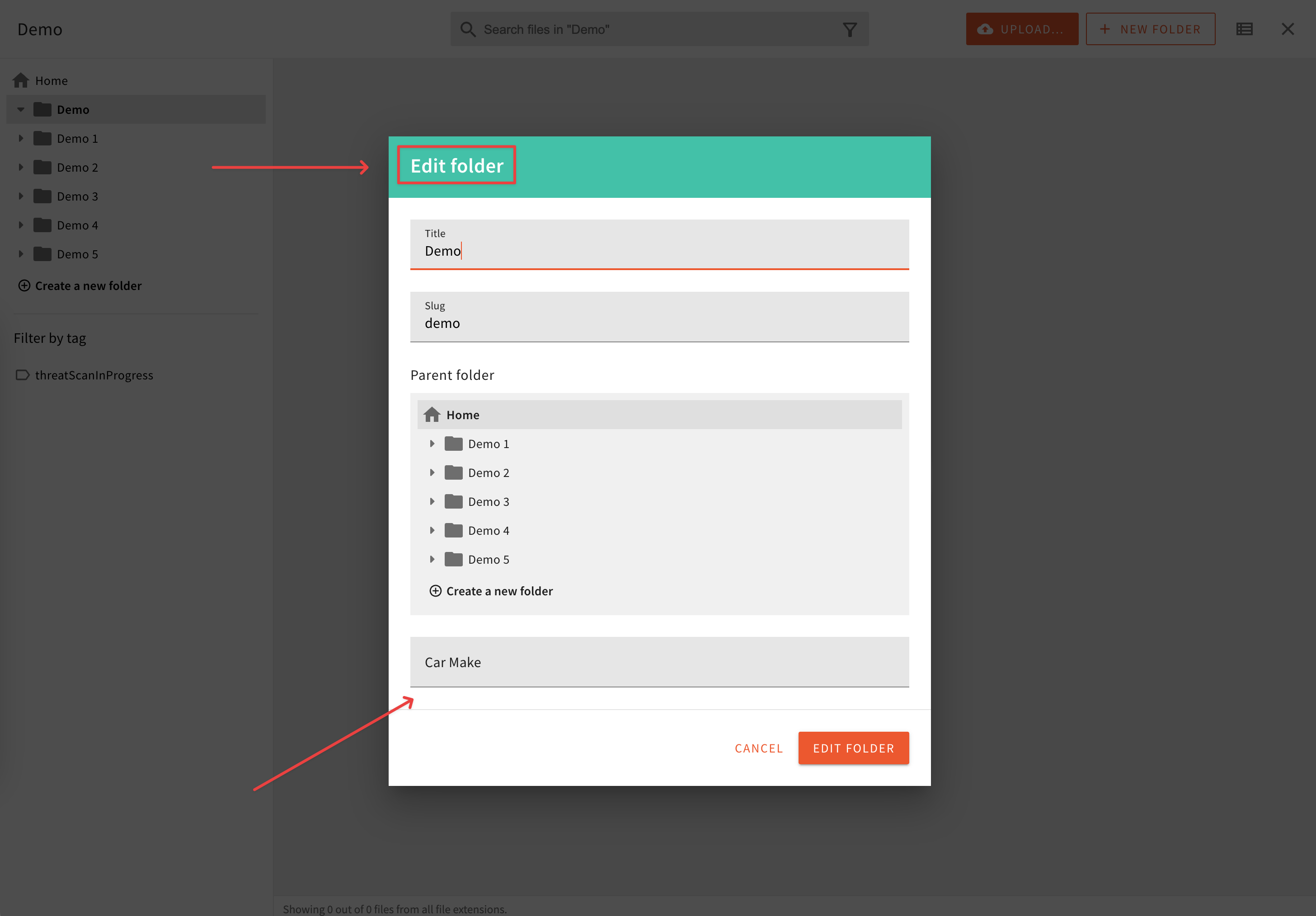 Custom renderer is applied to 'carMake' field