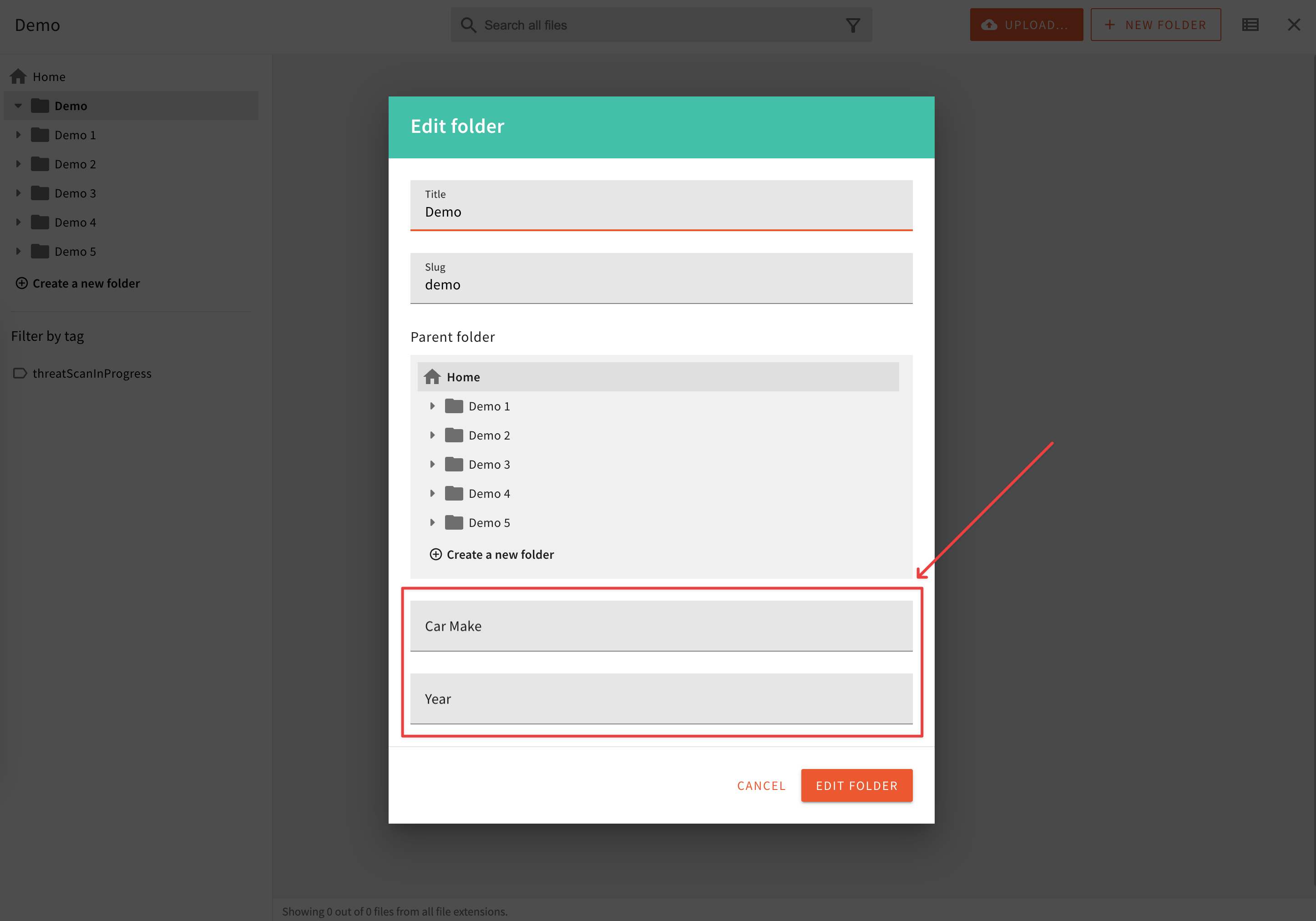Custom fields in the Admin app